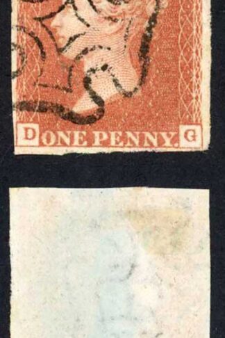 1841 Penny Red (DG) Plate 22 Fine Four Margins Cat 60 pounds