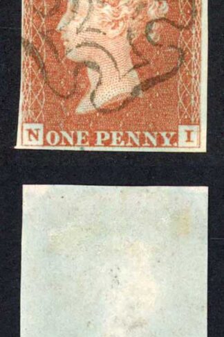 1841 Penny Red (NI) Plate 27 Four Margins Superb EDINBURGH Cross Cat 120 pounds