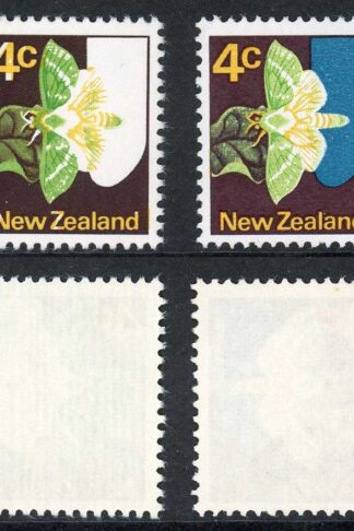 New Zealand SG1011d 4c Missing Greenish Blue U/M Cat 325