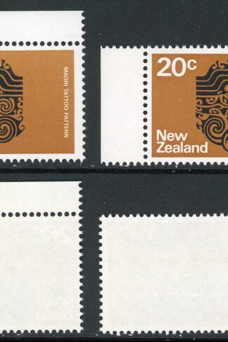 New Zealand SG1020 20c Maori Tattoo Left shift of black U/M Stunning