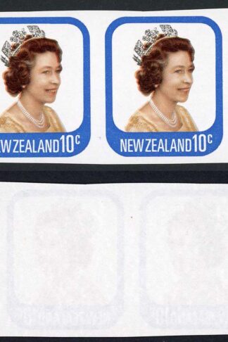 New Zealand SG1094 1979 10C QUEEN ELIZABETH II IMPERF PAIR U/M