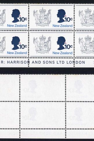 New Zealand SG1017 10c Plate Block 2A2A2A3A VERY RARE U/M