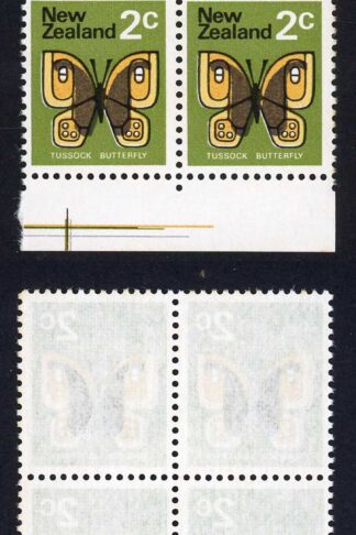 New Zealand SG1009 2c No Wmk Dropped wings U/M Block