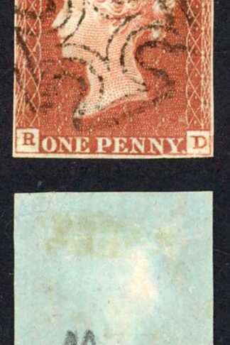 1841 Penny Red (GG) Plate 34 Close Four Margins BELFAST Cross Cat 250 Pounds