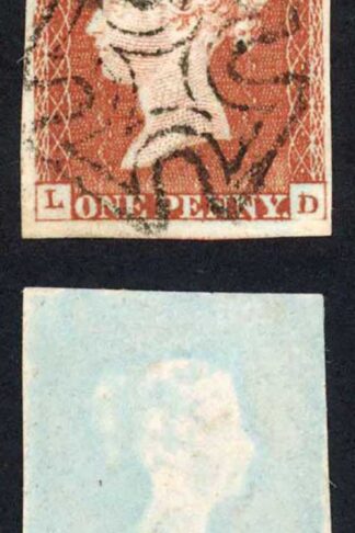 1841 Penny Red (LD) Plate 35 Fine Four Margins BELFAST Cross Cat 250 Pounds