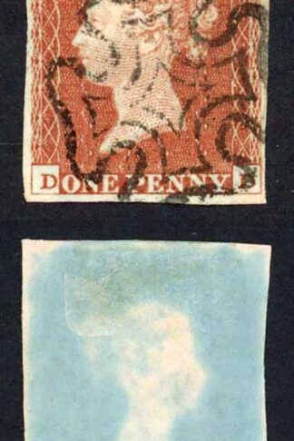 1841 Penny Red (DD) Plate 36 Fine Four Margins DOUBLE LETTER Cat 80 pounds
