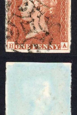 1841 Penny Red (HA) Plate 36 Fine Four Margins BRIGHTON Cross Cat 375 pounds