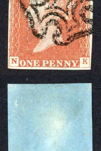 1841 Penny Red (NK) Plate 36 Fine Four Margins PERTH CROSS Cat 200 Pounds