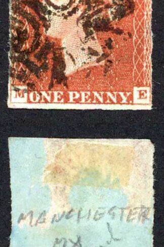 1841 Penny Red (ME) Plate 40 (THIN) MANCHESTER CROSS Cat 350 pounds