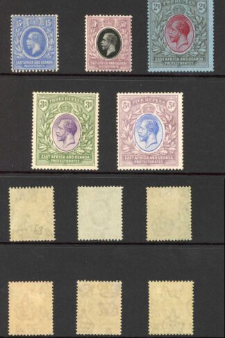 KUT SG65/74 Set of 10 Wmk Script Fresh M/M Cat 500 pounds