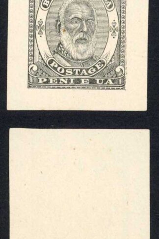 Tonga 1892 (Proof) 2d King George Tubou I imperf single in black