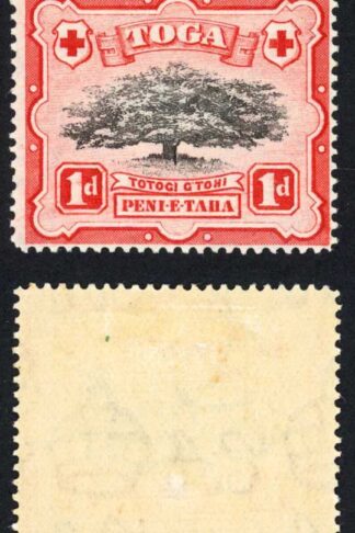 Tonga SG75a 1d Wmk Script Lopped Branch Variety M/M Cat 140 pounds