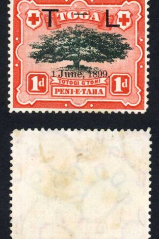 Tonga SG54cb 1d 3mm Hyphen wmk upright No Gum Cat 95 pounds