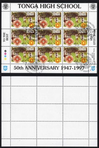 Tonga SG1393 Tonga High School Set in Sheetlets Fine used Cat 72 pounds