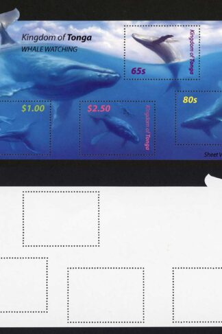 Tonga SGMS1607 Whales Sheet U/M Cat 14