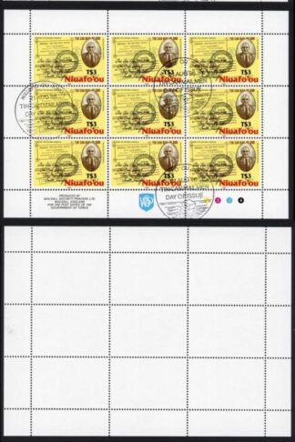 Tonga Niuafoou SG243/6 1996 Tin Can Pioneers Sheetlets Fine used Cat 85.50