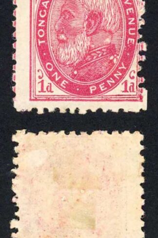 Tonga SG1b 1d Carmine Perf 12 x 11.5 M/M Cat 13 pounds