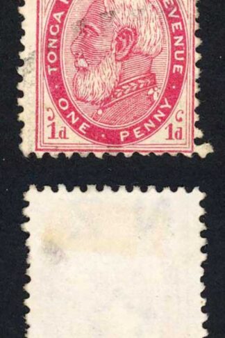 Tonga SG1b 1d Carmine Perf 12 x 11.5 used Cat 4 pounds