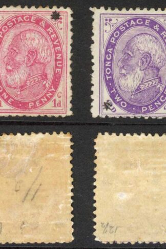 Tonga SG7/8 Set opt with Stars M/M (hinge remainders) Cat 145 pounds