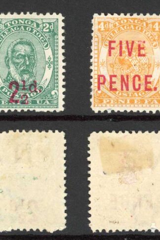 Tonga SG15/18 Surcharge Set in Carmine M/M Cat 98 pounds