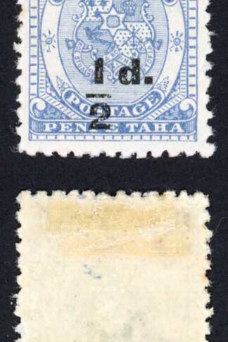 Tonga SG19 1/2d on 1d in Black M/M Cat 50 pounds