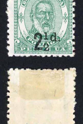 Tonga SG20 2 1/2d on 2d in Black M/M just a trace of fraction Bar Cat 25 pounds
