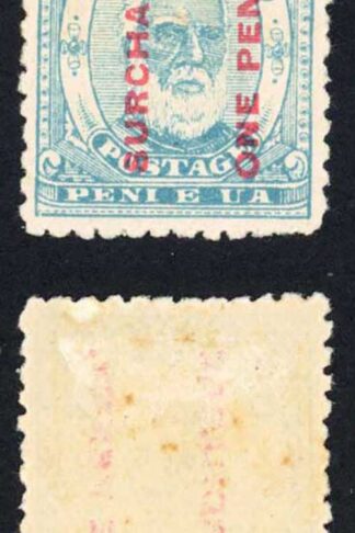 Tonga SG25 1d on 2d Pale Blue M/M Cat 60 pounds