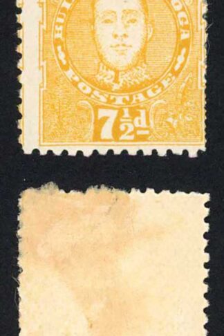 Tonga SG35 7 1/2d Orange-yellow Mint (small part gum) Cat 50 pounds