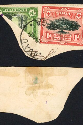 Tonga SG44 3d Bisected on piece with a 1d