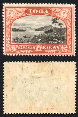 Tonga SG53a 5/- Wmk Sideways M/M Cat 38 pounds