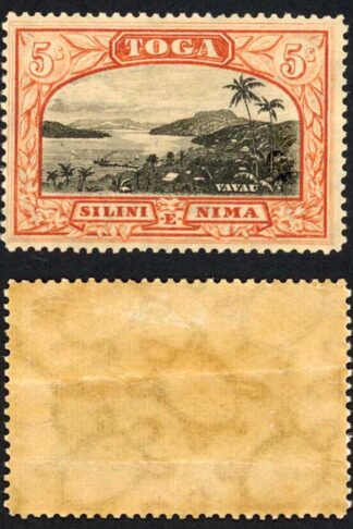 Tonga SG53 5/- Wmk upright M/M Cat 50 pounds