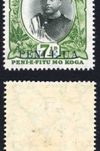 Tonga SG65 2d on 7 1/2d U/M Cat 42 pounds