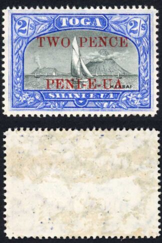 Tonga SG68a 2/- wmk sideways M/M Cat 15 pounds
