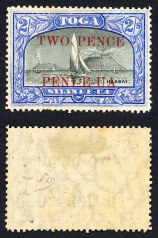 Tonga SG68a 2/- wmk sideways M/M Cat 15 pounds