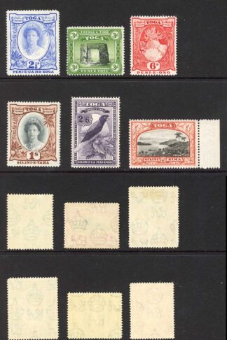 Tonga SG74/82 1942 Set wmk Script M/M Cat 90 pounds