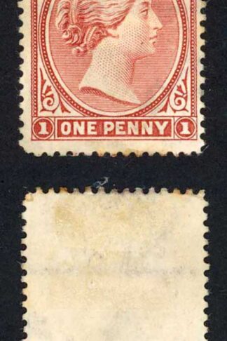 Falkland Is SG5 1d Dull Claret Wmk CA upright No Gum (corner crease) Cat 350