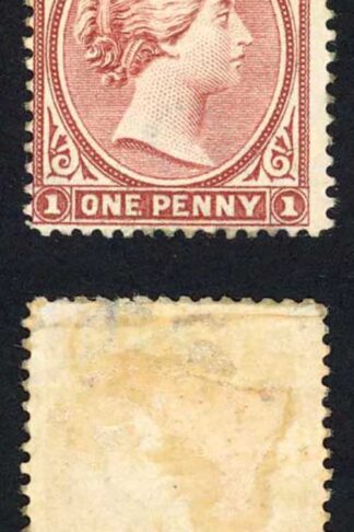 Falkland Is SG7 1d Pale Claret Wmk CA S/ways Mint part gum Cat 110 pounds