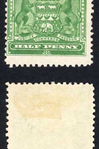 Rhodesia SG75 1/2d Dull Bluish green M/M Cat 18 pounds
