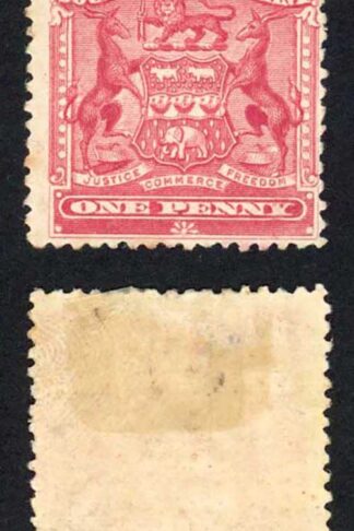 Rhodesia SG78 1d red M/M Cat 12 pounds