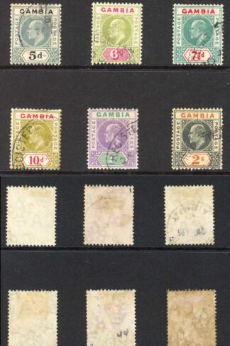 Gambia SG57/68 KEVII Set of 12 Wmk Mult CA used (Postmarks not guaranteed)