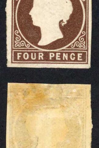 Gambia SG1 4d Brown No Wmk M/M (hinge remainder) Cat 600 pounds