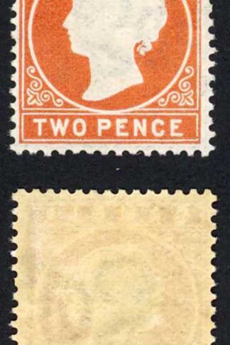Gambia SG24a 2d Deep Orange wmk CA sideways M/M Cat 4.50 pounds