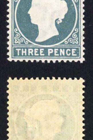Gambia SG28 3d Slate-grey wmk CA sideways M/M Cat 14 pounds