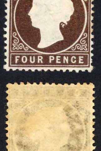 Gambia SG30 4d Deep Brown wmk CA sideways M/M Cat 16 pounds