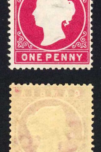 Gambia SG23 1d Crimson wmk CA sideways M/M Cat 11 pounds