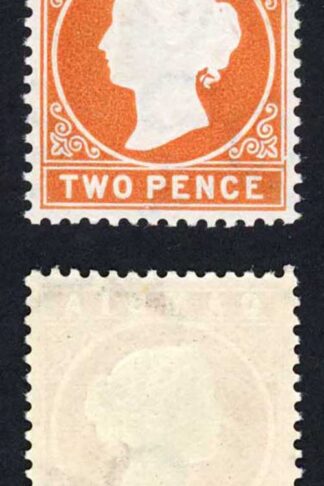 Gambia SG24a 2d Deep Orange wmk CA sideways M/M Cat 4.50 pounds