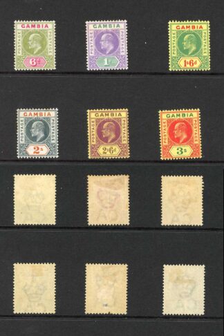 Gambia SG45/56 KEVII Wmk CA Set of 12 M/M Cat 250 pounds