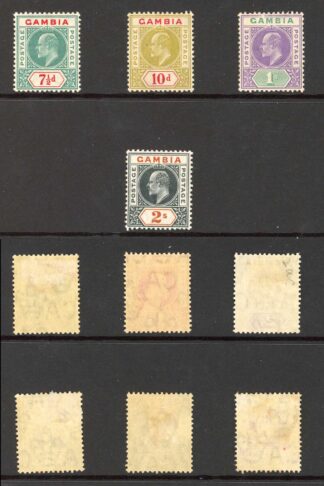 Gambia SG57/68 1904 Wmk Mult CA Set of 12 M/M Cat 300 pounds