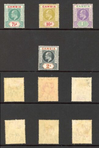 Gambia SG57/68 1904 Wmk Mult CA Set of 12 M/M Cat 300 pounds