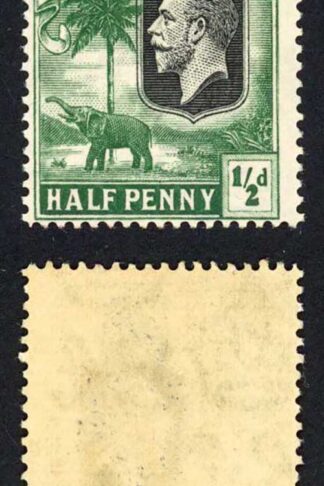 Gambia SG123 1/2d Deep Green Lightly M/M Cat 9 pounds